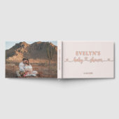 フォトハートスクリプトベビーシャワー赤面ピンク ゲストブック (全面)