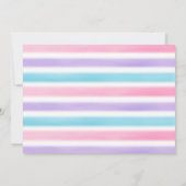 フォトハートスターズレインボーユニコーン誕生日 招待状 (裏面)