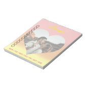 フォトハートロマンチックな日の出 ノートパッド (回転)