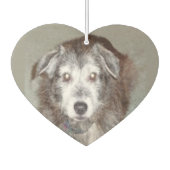 フォトハート図形の個人用設定 カーエアーフレッシュナー (裏面)