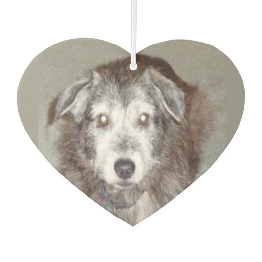 フォトハート図形の個人用設定 カーエアーフレッシュナー (正面)