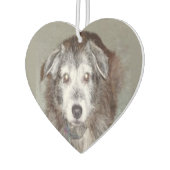 フォトハート図形の個人用設定 カーエアーフレッシュナー (左)