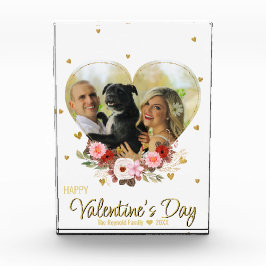 フォトハート金ゴールドバレンタインデーグリッターハート フォトブロック