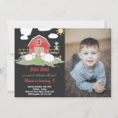 フォトバアカレッドハウスファーム誕生日招待状 招待状 (正面)