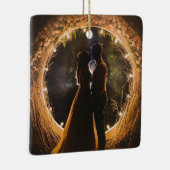 フォトバウブルさん、初めてのクリスマス 結婚した セラミックオーナメント (右)