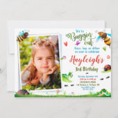 フォトバグ誕生日の招待1st最初の誕生日 招待状 (正面)