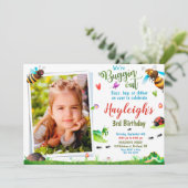 フォトバグ誕生日の招待1st最初の誕生日 招待状 (スタンド正面)