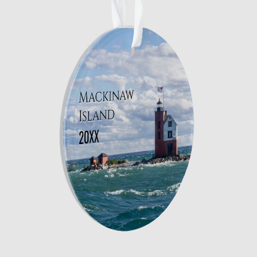 フォトバケーションの追加マッキノー島クリスマス オーナメント (正面)