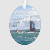 フォトバケーションの追加マッキノー島クリスマス オーナメント (正面)
