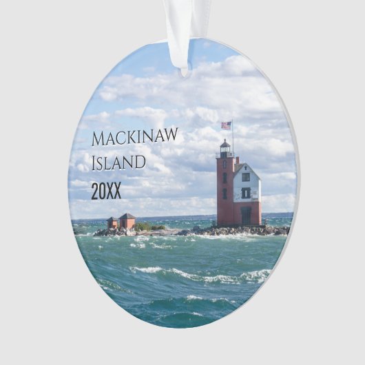 フォトバケーションの追加マッキノー島クリスマス オーナメント (正面)