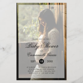 フォトバジェット男女兼用ベビーシャワー招待状