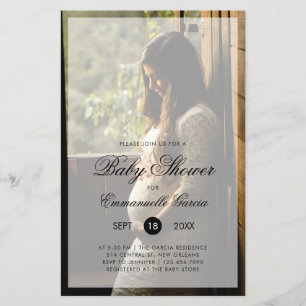 フォトバジェット男女兼用ベビーシャワー招待状