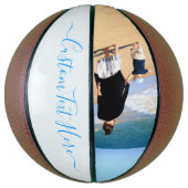 フォトバスケットボールとカスタム文字名 バスケットボール (縦)