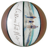 フォトバスケットボールとカスタム文字 バスケットボール (縦)