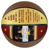 フォトバスケットボール。シニア・ナイト・バスケットボール・ギフト バスケットボール (正面)