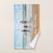 フォトバスタオルとカスタム文字 バスタオルセット (ハンドタオル)