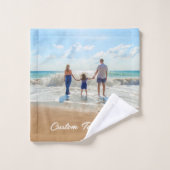 フォトバスタオルとカスタム文字 バスタオルセット (ウォッシュタオル)