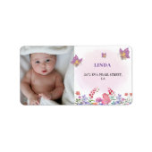 フォトバタフライとミツバチの住所 ラベル (正面)