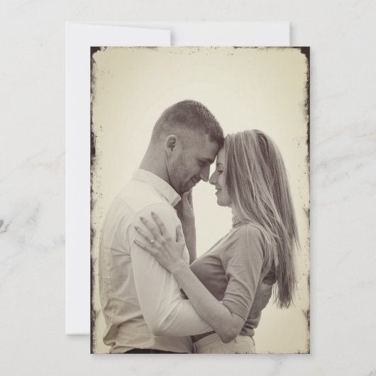 フォトバタフライ結婚ワイルドフラワー 招待状 (裏面)