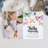 フォトバタフライ誕生日招待状 招待状