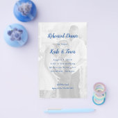 フォトバックグラウンドネイビーブルーリハーサルディナー招待状 チラシ (シングル)