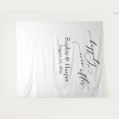 フォトバックシンプルバックの後ずっと幸せに タペストリー (正面(横))