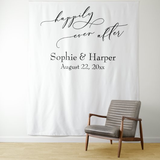 フォトバックシンプルバックの後ずっと幸せに タペストリー (インサイチュ)