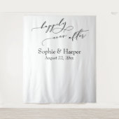 フォトバックシンプルバックの後ずっと幸せに タペストリー (正面)