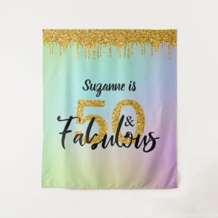 フォトバックドロップ50ブースと素晴らしいパーティー金ゴールド タペストリー