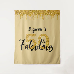 フォトバックドロップ50ブースと素晴らしいパーティー金ゴールド タペストリー