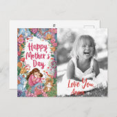 *~*フォトバニーお洒落ハート母の日AP72 シーズンポストカード (正面/裏面)