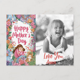 *~*フォトバニーお洒落ハート母の日AP72 シーズンポストカード