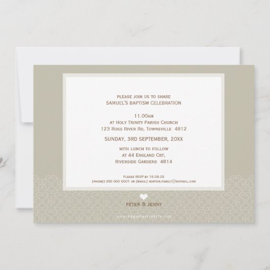 フォトバプティスマ招待状::1Lと甘く言った 招待状 (裏面)