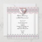 フォトバプテスピンクシルバーハートクロスガールパール2 招待状 (裏面)