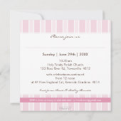 フォトバプテスマ招待状:：スタイリッシュな2SQ 招待状 (裏面)