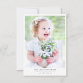 フォトバプテスマ《キリスト教》洗礼式や命名式 サンキューカード (正面)