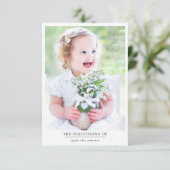 フォトバプテスマ《キリスト教》洗礼式や命名式 サンキューカード (スタンド正面)