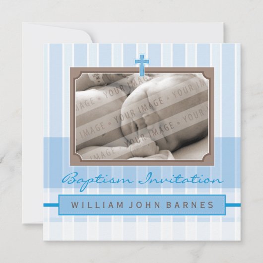 フォトバプテスマ  招待状 :: おしゃれに 4SQ (正面)