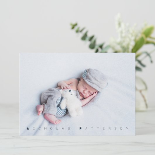 フォトバプテモダンィスマパーティの招待状 招待状 (スタンド正面)