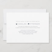 フォトバプテモダンィスマパーティの招待状 招待状 (裏面)