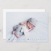 フォトバプテモダンィスマパーティの招待状 招待状 (正面/裏面)