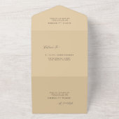 フォトバモダンタエレガントイエローウェディングRSVP オールインワン招待状 (外側)