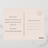 フォトバラゴールドフォイルホリデーカード 箔シーズンポストカード (裏面)