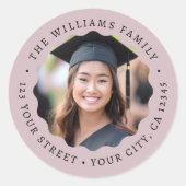 フォトバラトープ卒業差出人住所 ラウンドシール (正面)