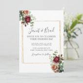 フォトバラフローラユーカリQRコード結婚ズ 招待状 (スタンド正面)