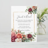 フォトバラフローラユーカリQRコード結婚ズ 招待状 (スタンド正面)