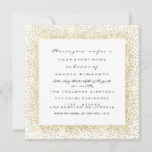 フォトバラブライダルシャワー金ゴールド白紙吹雪フレーム 招待状 (正面)
