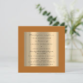 フォトバラ婚約結婚の金ゴールドフェイクオレンジ 招待状 (スタンド正面)