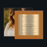 フォトバラ婚約結婚の金ゴールドフェイクオレンジ 招待状<br><div class="desc">フィレンツェエレガントク高級イベント</div>