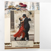 フォトバラ結婚ミュージックのオールインワン 三つ折り招待状 (内部最初)